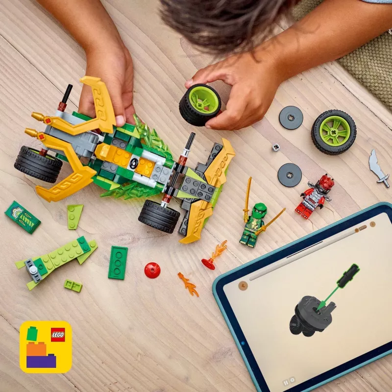 LEGO stavebnica NINJAGO Lloydov Action Speedster 71828, 181 dielov, 2 minifigúrky, vek 7+