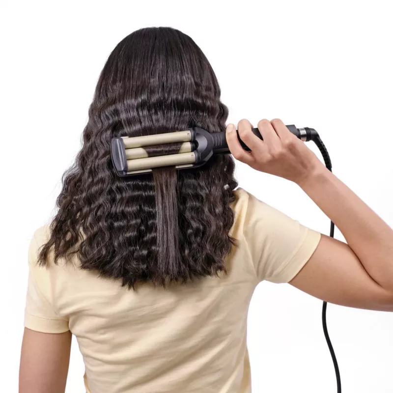 BaByliss C260E EasyWaves textúrovacia žehlička Warm Black, Silver 70,9 (1,8 m)