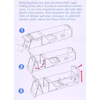 Humánna živá pasca na myši Trixie TX-4192, puzdro z technopolyméru, 60 × 45 × 170 mm, opakovane použiteľná