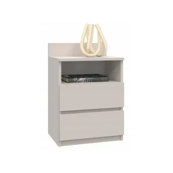 Nočný stolík Top e shop Malwa s 2 zásuvkami, 40×32×59 cm, prevedenie kašmír