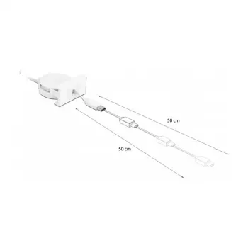 Zvinovací kábel DeLOCK Easy 45 USB 2.0 Type-A na Type-C 0,62 m