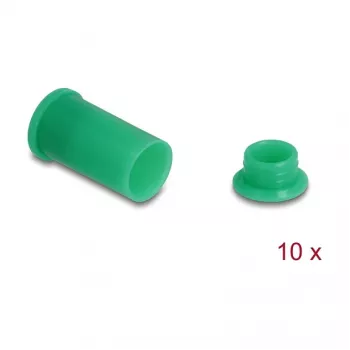 DeLOCK 60673 protiprachový kryt DL4, silikón, 2-dielny, zelený, 10 ks