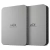 LaCie Mobile Drive 1TB externý pevný disk, prenosný – Moon Silver, USB-C 3.2 pre PC a Mac, z recyklovaných materiálov, s Adobe All Apps Plan a R