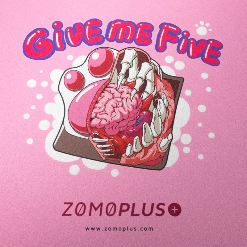 ZOMOPLUS Give Me Five herná podložka pod myš, 500x420mm - ružová