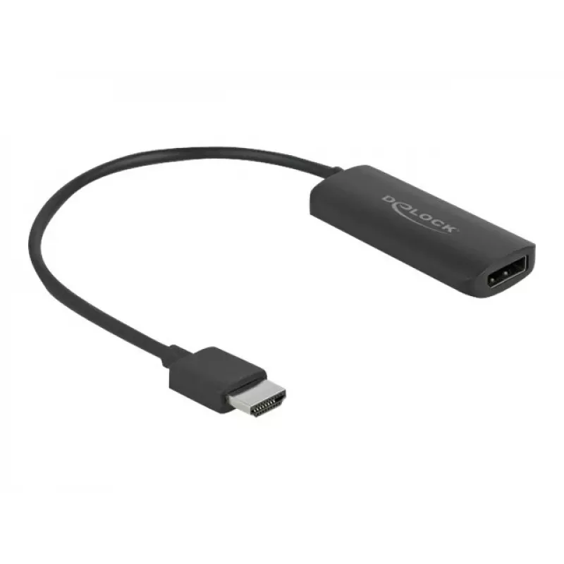 Adaptér HDMI-A konektor samec na DisplayPort konektor samica 4K 60 Hz DeLOCK 63206