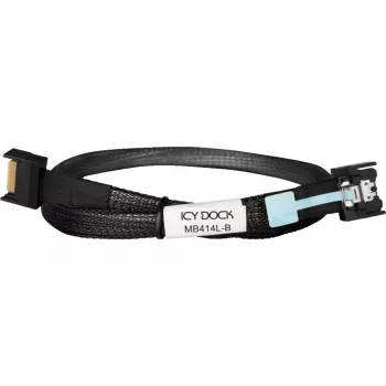 Kábel ICY DOCK MB414L-B MCIO 4i SFF-TA-1016 na MCIO 4i SFF-TA-1016, 0,5 m