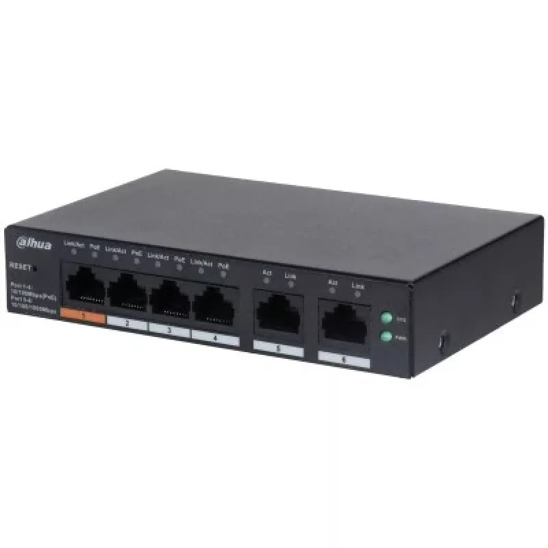 Dahua Technology DH-CS4006-4ET-60 sieťový switch Managed L2 Gigabit Ethernet (10/100/1000) Power over Ethernet (PoE) čierny