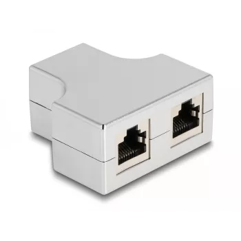 DeLOCK RJ45 splitter T adaptér 1 x RJ45 konektor samica na 2 x RJ45 konektor samica Cat.5e STP
