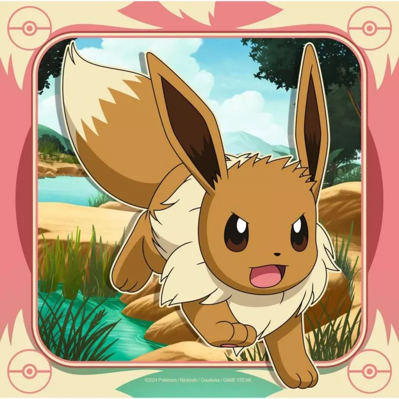 Puzzle Ravensburger Pikachu, Glurak a Evoli — 147 dielikov, od 5 rokov, 210 × ? mm