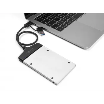 DeLOCK USB na SATA konvertor 6 Gb/s USB Type-C Type-A 0,3 m