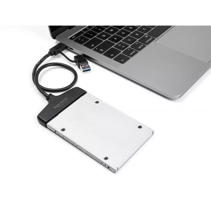 DeLOCK USB na SATA konvertor 6 Gb/s USB Type-C Type-A 0,3 m