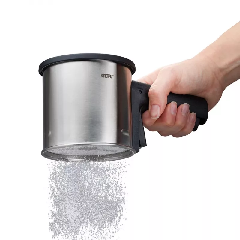 Kuchynské sitko GEFU SIVA, plast a nerez, okrúhle, priemer 10,5 cm