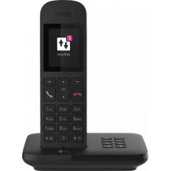 Telekom Sinus A12 - analógový/DECT telefón - slúchadlo - funkcia hlasitého odposluchu - 100 záznamov - čierny (40823660)
