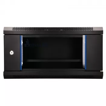 EXTRALINK LITE 4U 530X400 nástenný rack skriňa čierna s priehradkou