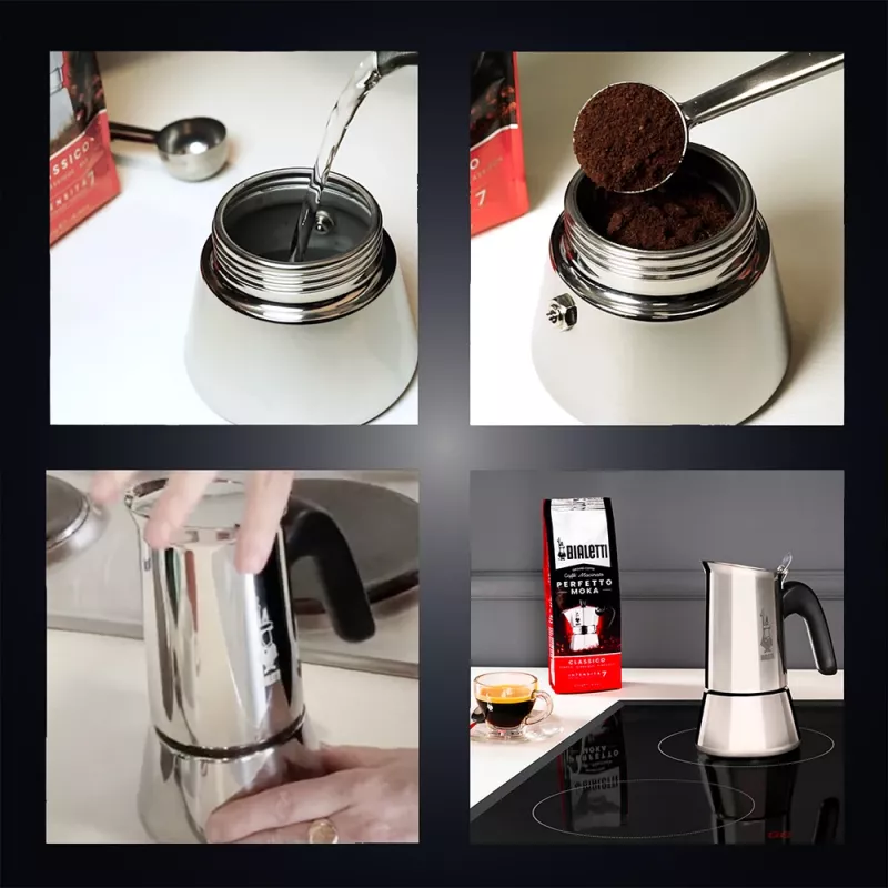 Moka kanvica BIALETTI Venus Box 0,1 L nerez, 2 šálky, polypropylénová rukoväť