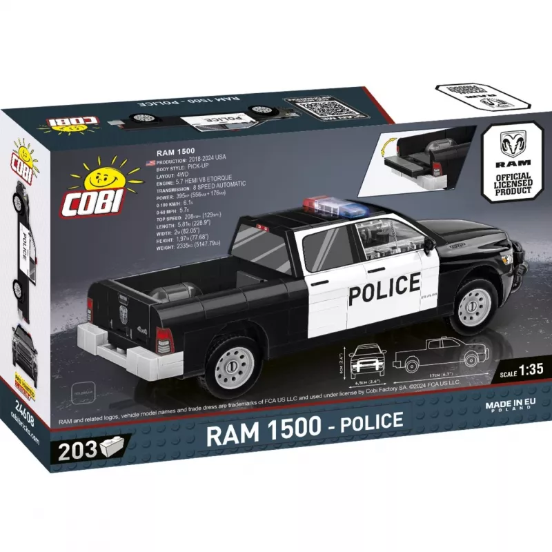 Stavebnica Cobi RAM 1500 Police 24608 2-in-1 model, stavebnica, prestaviteľná