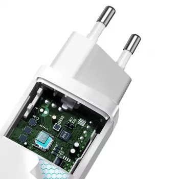 Nabíjačka Baseus CCGAN2L-B02 interiérová AC rýchlonabíjačka 20V 1xUSB 1xType-C biela
