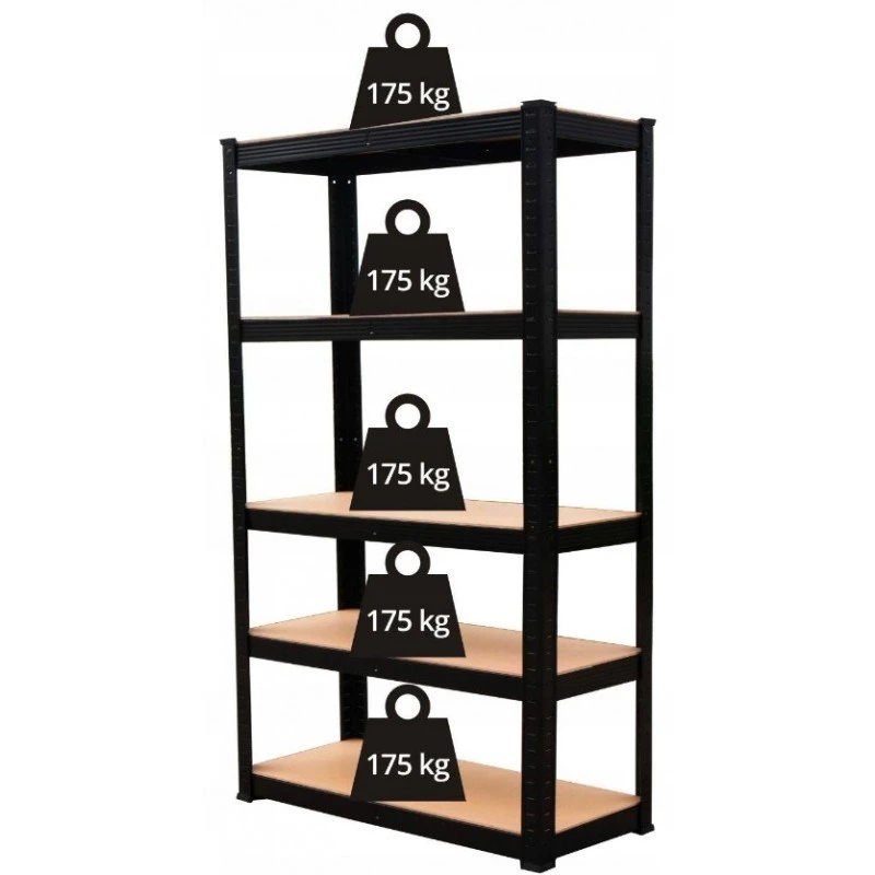 Topeshop skladový regál P9040 regál na záhradné náradie voľne stojaci pozinkovaná oceľ, MDF