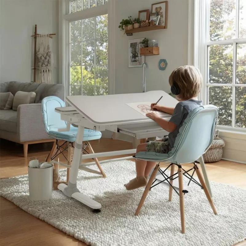 Ergo Office detský ergonomický výškovo nastaviteľný stôl, sivý, max. 100 kg, ER-417 2cz