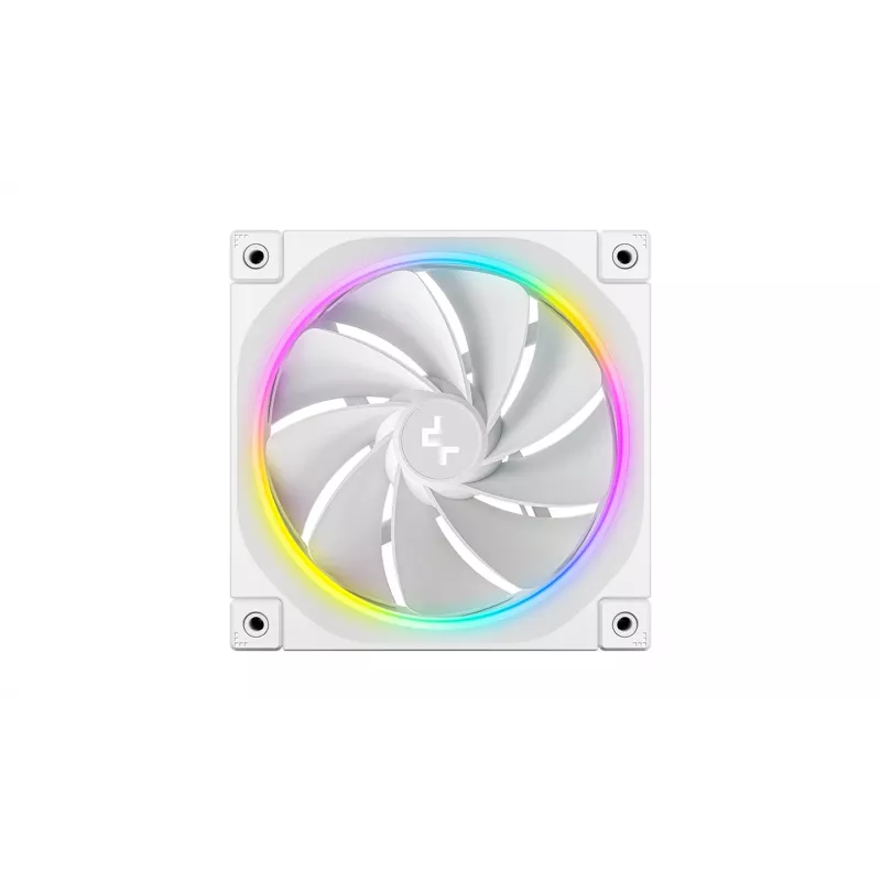 DeepCool FL12R WH 3-in-1 Reverse 120 mm ventilátory do skrinky, 3 ks, 500-2150 ot./min, 93,45 m³/h, ložisko s dynamikou kvapaliny, 4-pinový PWM, 33,9 dB, biele