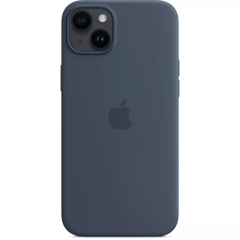 Silikónové puzdro Apple iPhone 14 Plus MagSafe Storm Blue