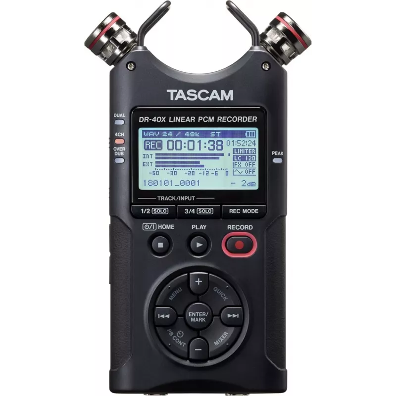 Tascam DR-40X - prenosný digitálny rekordér s USB rozhraním, 2 x stereo nahrávanie
