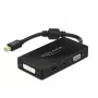 DeLOCK Mini DisplayPort 1.2 na VGA HDMI DVI Audio 4K pasívny čierny
