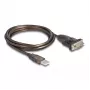 DeLOCK adaptér USB 2.0 Type-A na sériový RS-232 D-Sub 9-pinový konektor samec 1,5 m