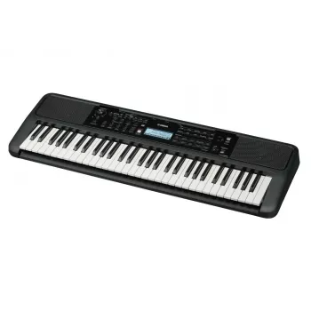 Klávesnica YAMAHA PSR-E383 — Prenosná 61-klávesová MIDI klávesnica, LCD displej, USB, vstavané reproduktory, na batérie (6), čierna