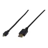 Digitus ASSMANN - HDMI kábel s Ethernet - 19 pin micro HDMI Type D samec na HDMI samec - 1 m - trojitá izolácia - čierny (AK-330115-010-S)