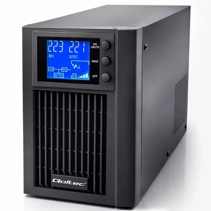 UPS QOLTEC Pure Sine Wave 1kVA 800W s AVR a LCD displejom