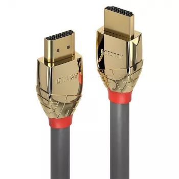 Lindy 15m štandardný HDMI kábel, Gold Line, 15 m, HDMI Type-A (štandard), HDMI Type-A (štandard), sivý