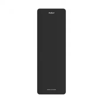 Gymnastická podložka na jogu, pilates, fitness, 183x61 cm, hrúbka 6 mm, materiál TPE, čierna, REBEL ACTIVE