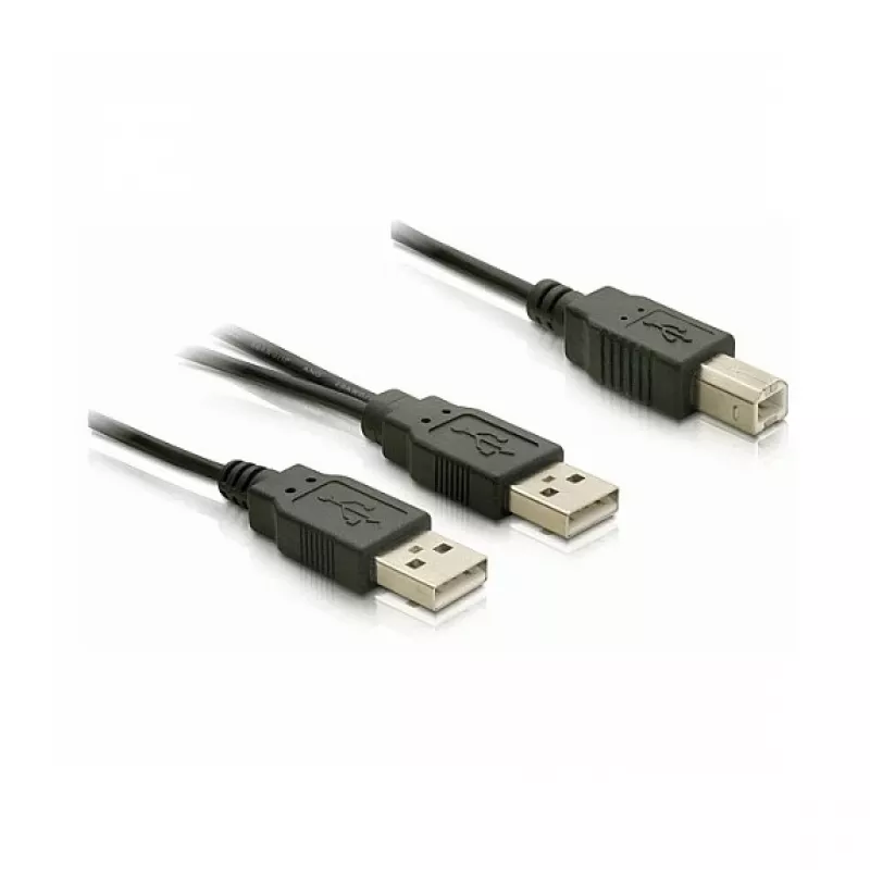 DELOCK kábel USB 2.0 B -> USB-A Power + Power/Data