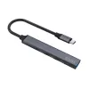 USB 3.0 4-portový hub SAVIO AK-71 s USB-C host, 5000 Mbit/s, 2 roky záruka
