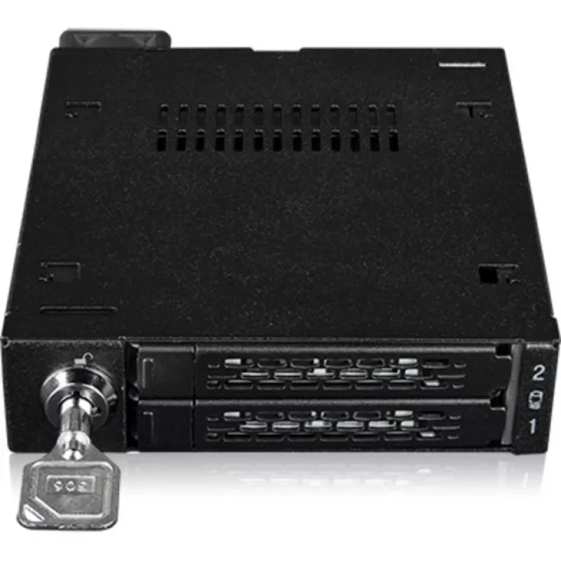 Rámik adaptéra šachty disku icy dock MB092VK-B pre 2 x 6,3 cm U.2 / U.3 NVMe SSD do 3,5-palcovej šachty (čierny)