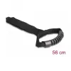 DeLOCK nosný popruh so suchým zipsom D 560 x Š 50 mm čierny 2 ks