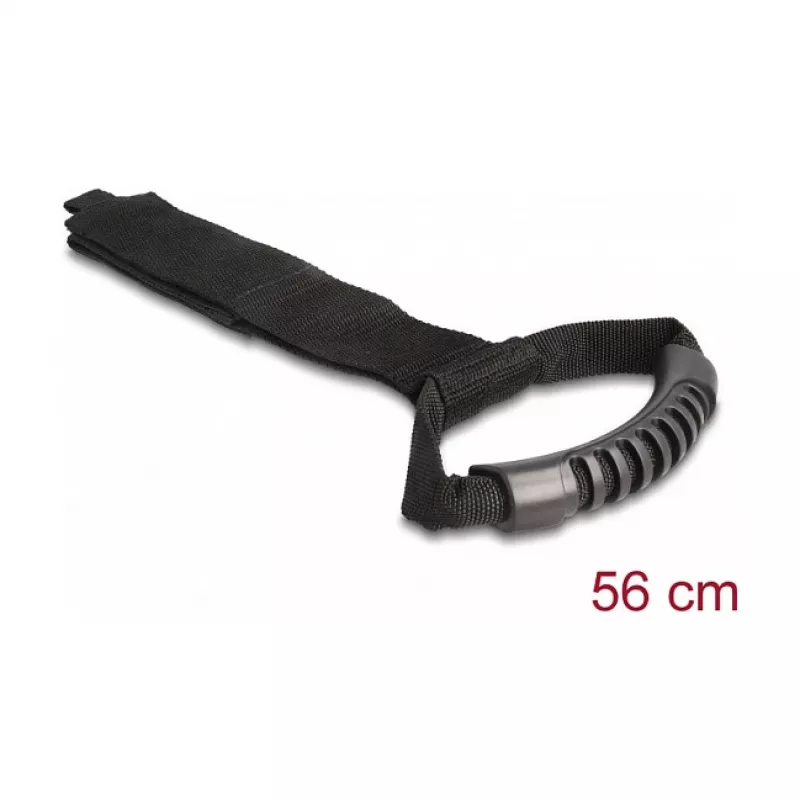 DeLOCK nosný popruh so suchým zipsom D 560 x Š 50 mm čierny 2 ks