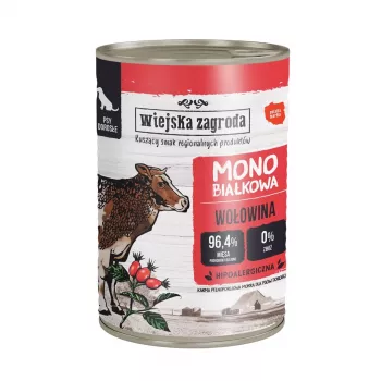 Mokré krmivo pre psov wiejskazagroda Monoprotein Line morčacie s jahňacím 800 g, 76,9 % vlhkosti, 11,2 % proteínu