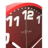 NeXtime hodiny 3053ro Dash Red, Ø35 cm, nástenné, červená/strieborná