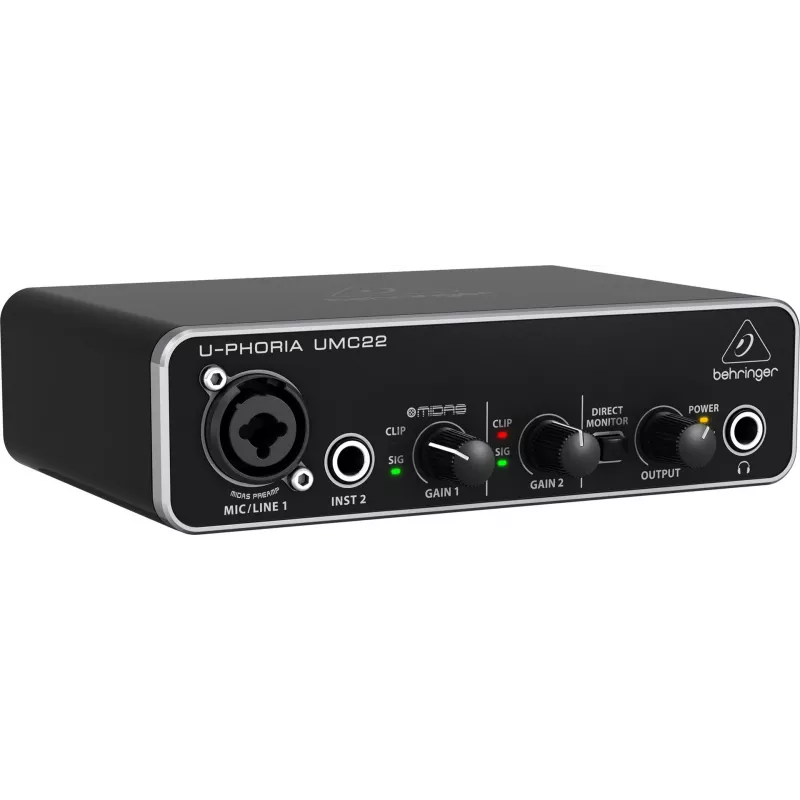 Behringer UMC22 doplnkové hudobné vybavenie Concert/Studio predzosilňovač