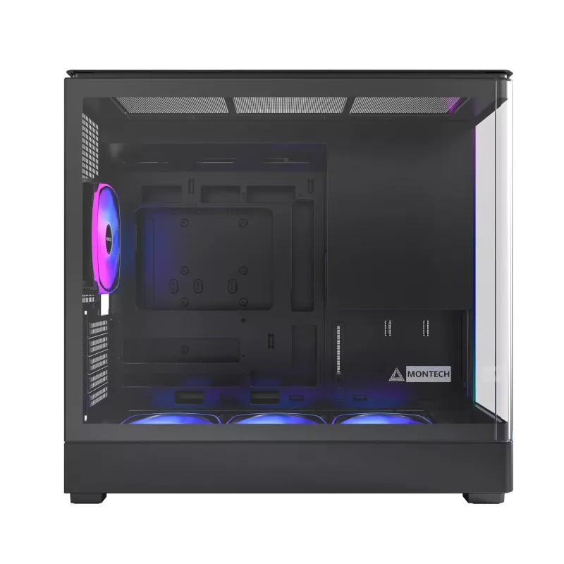PC skriňa Montech KING 15 PRO čierna — Midi-Tower pre micro ATX / Mini-ITX