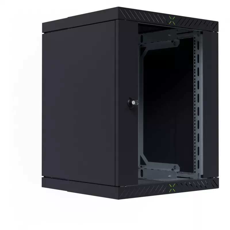 EFB Elektronik 19 inch skriňa X-Rack so sklenenými dverami 400-600mm čierna - nástenná skriňa (WGX-1506TS.G1)