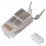 Tienený RJ45 konektor samec EQUIP Cat 8.1, konektor samec, strieborný, 50 ks, 11,7×22,5 mm, 3,7 g