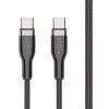 FIXED FIXDB-CC2-BK opletený kábel USB-C/USB-C, 2 m, 100 W