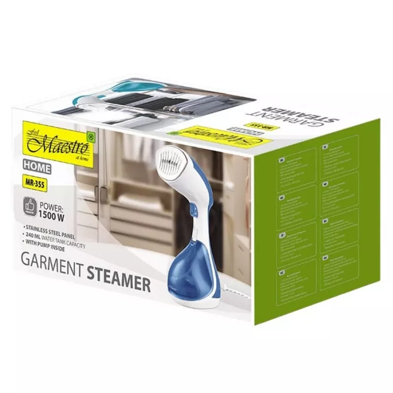 Maestro MR-355-BLUE naparovač odevov, 1500 W, modrý