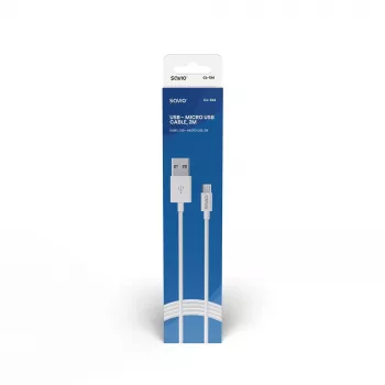 USB kábel SAVIO CL-124 USB 2.0, USB A na Micro-USB B, 2 m, biely