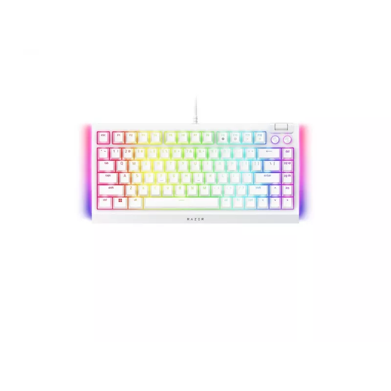 Mechanická herná klávesnica Razer BlackWidow V4 75% USB QWERTY US-angličtina biela