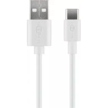 Wentronic 59126 0,5 m USB-A USB-C konektor samec-konektor samec biely USB kábel (59126)