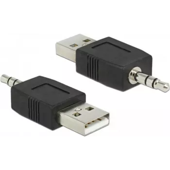 Káblový adaptér DeLOCK 66069 USB A na 3,5 mm čierny